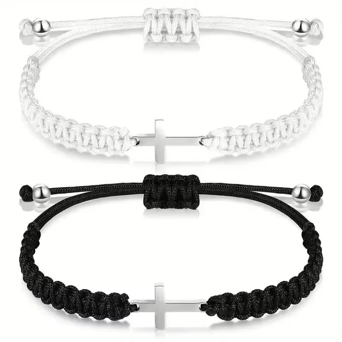 Cross Bond - Geflochtenes Partnerarmband, verstellbar