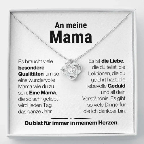 Liebesknoten-Halskette für Mama – Herzgeschenk mit Bedeutung