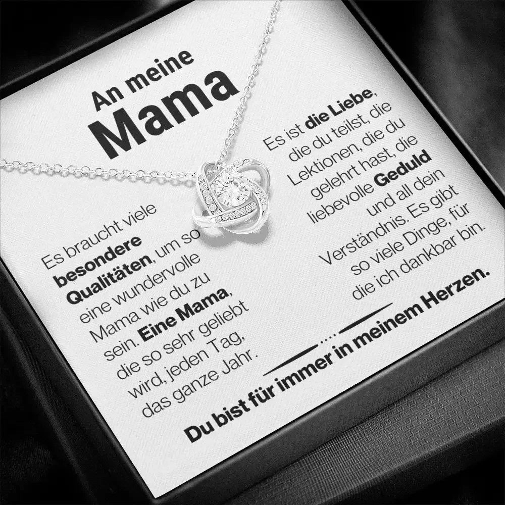 Liebesknoten-Halskette für Mama – Herzgeschenk mit Bedeutung
