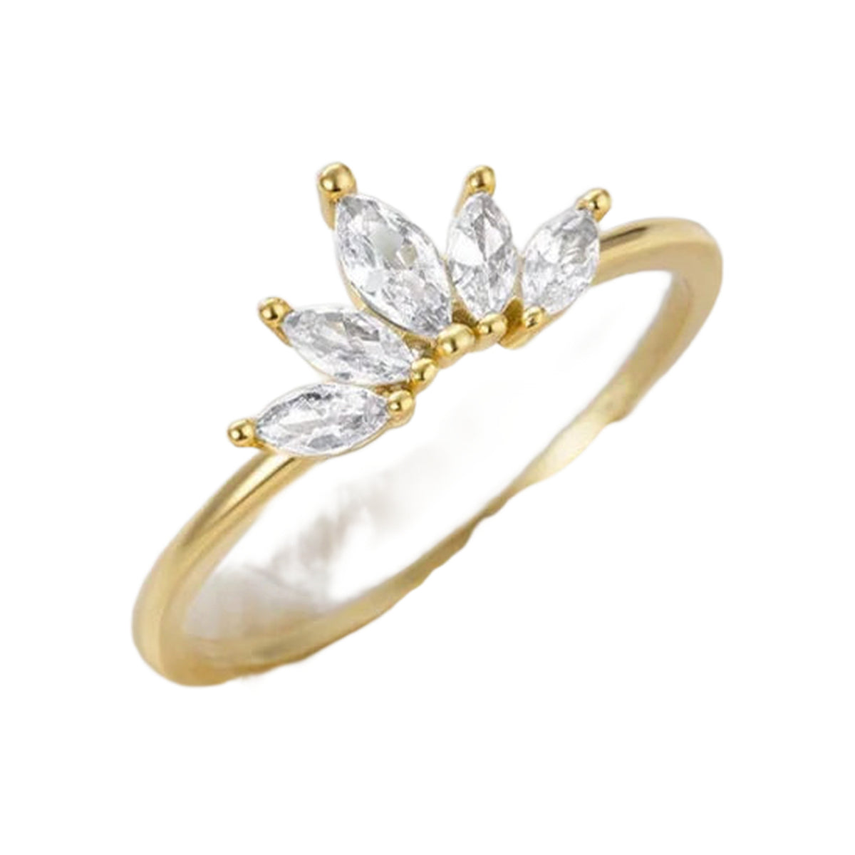 Couronne – Ring mit Kronenfassung, Produktansicht auf weißem Hintergrund